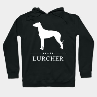 Lurcher Dog White Silhouette Hoodie